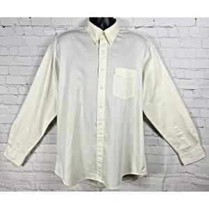 Ralph Lauren CHAPS‎ Men's 17  36/37 Long Sleeve Ivory/Cream Colored Shirt